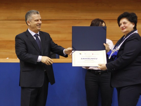 Predsjedateljica Zajedničkog povjerenstva za obranu i sigurnost BiH Dušanka Majkić obratila se sudionicima Konferencije "Platforma za suzbijanje rizika od katastrofa BiH"